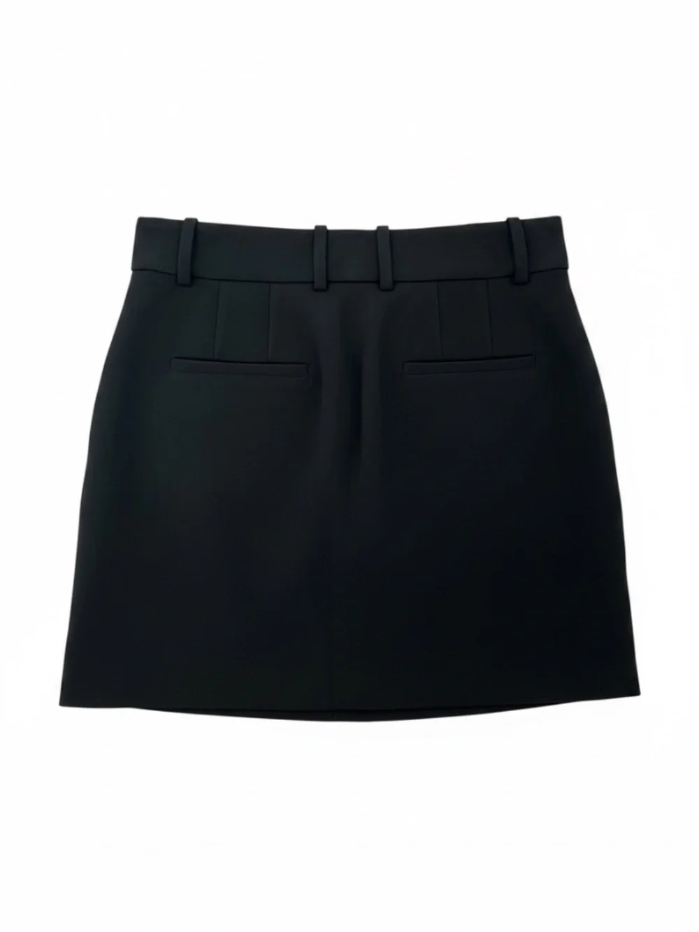 Women's Black Mini Skirt with Belt Loops